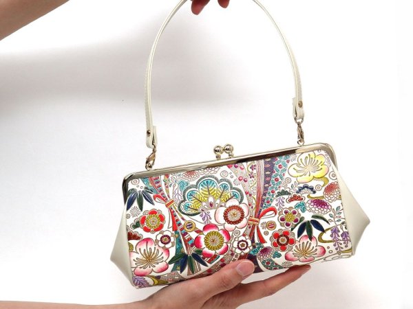 画像4: 完売【限定Item】華熨斗 がま口ハンドルクラッチ（絢爛柄）