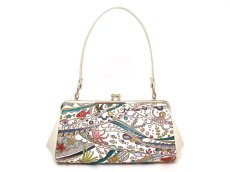 画像1: 【限定Item】海はひろいな がま口ハンドルクラッチ（金唐柄） (1)