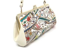 画像3: 【限定Item】海はひろいな がま口ハンドルクラッチ（金唐柄） (3)
