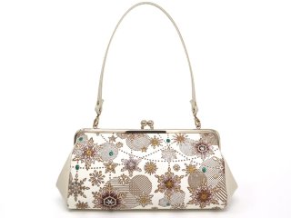 Xmas柄/限定Item】スノーオーナメント＜ブロンズ＞ がま口ハンドル