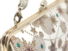 画像3: 【Xmas柄/限定Item】スノーオーナメント＜ブロンズ＞ がま口ハンドルクラッチ (金唐柄) (3)