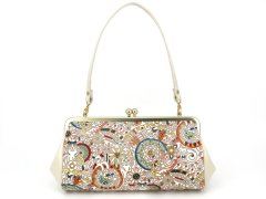 完売【限定アイテム】かくれんぼ猫 がま口ハンドルクラッチ