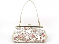 画像1: 完売【限定アイテム】かすみ桜 がま口ハンドルクラッチ (1)
