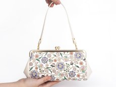 画像4: 完売【予約限定】ダリア＜コバルトブルー＞ がま口ハンドルクラッチ (4)