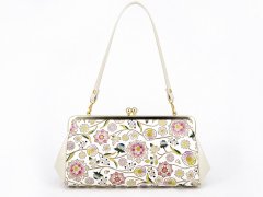 完売【予約限定】ダリア<ベリーピンク> がま口ハンドルクラッチ