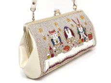 画像3: 【限定Item】ノーブルアニマルズ がま口ハンドルクラッチ (金唐柄) (3)