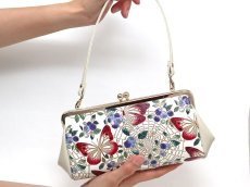 画像4: 完売【限定Item】ブルーベリーは願う＜ボルドー＞ がま口ハンドルクラッチ (4)