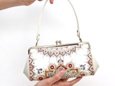 画像4: 完売【限定Item】象のカーニバル がま口ハンドルクラッチ (4)