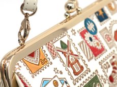 画像4: 【限定Item】切手 がま口ハンドルクラッチ (4)