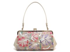 完売【限定Item】ラビリンスフィッシュ<パープル> がま口ハンドルクラッチ