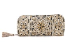 画像1: カロー＜ブラック＞ メガネケース (絢爛柄)［t］ (1)