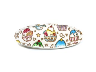 花と猫＜インディゴ＞ 三角マチのペンケース