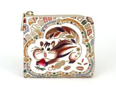 完売【限定Item】くいしんぼリス L字ファスナーの小さなお財布［t］