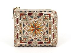 完売 【予約限定】カロー＜ブロンズ＞ L字ファスナーの小さなお財布（絢爛柄）［t］