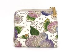 画像2: 【夏限定柄/限定Item】紫陽花 L字ファスナーの小さなお財布［t］ (2)