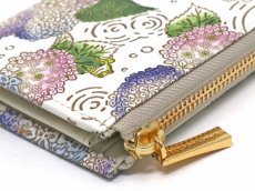 画像4: 【夏限定柄/限定Item】紫陽花 L字ファスナーの小さなお財布［t］ (4)