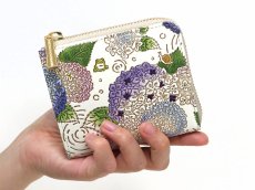 画像5: 【夏限定柄/限定Item】紫陽花 L字ファスナーの小さなお財布［t］ (5)