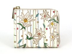 完売 【予約限定】ホワイトリリー L字ファスナーの小さなお財布［t］