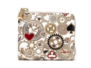 文庫屋大関 L字ファスナーの小さなお財布 みつばち 限定色（紫） 文庫