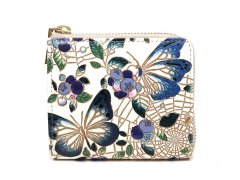 完売【限定Item】ブルーベリーは願う＜ネイビー＞ L字ファスナーの小さなお財布［t］