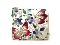 完売【限定Item】ブルーベリーは願う＜ボルドー＞ L字ファスナーの小さなお財布［t］