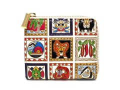 完売【限定Item】アフリカ L字ファスナーの小さなお財布（絢爛柄）［t］
