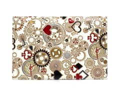 時の歯車＜赤黒＞ パーソナルホルダー（金唐柄）［t］