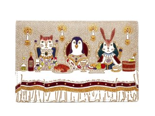 ノーブルアニマルズ 束入れ (金唐柄)［t］