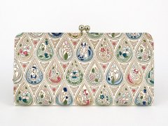 完売【予約限定】花と猫＜インディゴ＞ がま口長財布［t］