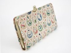 画像2: 完売【予約限定】花と猫＜インディゴ＞ がま口長財布［t］ (2)