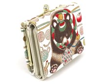 画像3: 【Xmas柄】編むくま 三つ折りミニ財布［t］ (3)