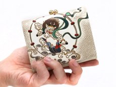 画像5: 風神雷神 三つ折りミニ財布［t］ (5)