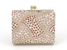 画像2: 絞り＜ピンク＞ 三つ折りミニ財布［t］ (2)