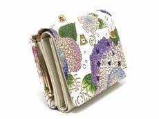 画像3: 【夏限定柄】紫陽花 三つ折りミニ財布［t］ (3)