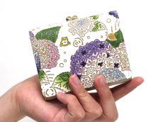 画像5: 【夏限定柄】紫陽花 三つ折りミニ財布［t］ (5)