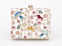 【Special Price】枝垂れ花鳥 三つ折りミニ財布［t］