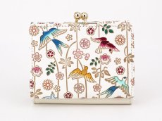 画像2: 枝垂れ花鳥 三つ折りミニ財布［t］ (2)