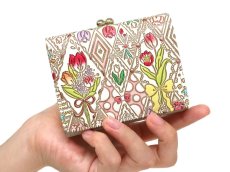 画像5: チューリップの花束  三つ折りミニ財布［t］ (5)
