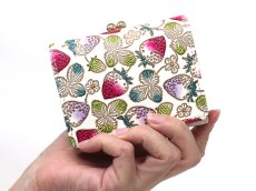 画像5: いちご＜モーヴ＞ 三つ折りミニ財布［t］ (5)