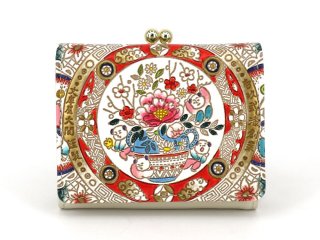 文庫屋大関 　三つ折りミニ財布 　錦紗 （ピンク）美品 楽天市場】【可愛い皮革伝統工芸 文庫屋「大関」】錦紗＜ピンク