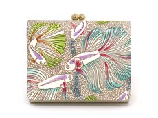 画像1: ラビリンスフィッシュ＜グリーン＞ 三つ折りミニ財布［t］ (1)