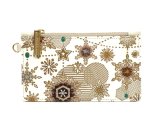 【Xmas柄】スノーオーナメント＜ブロンズ＞ すっきりカードケース（金唐柄）［t］