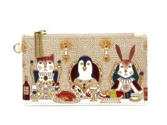 ノーブルアニマルズ すっきりカードケース（金唐柄）［t］