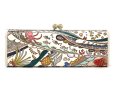 画像1: 【夏限定柄/限定Item】海はひろいな がま口ペンケース（金唐柄） (1)