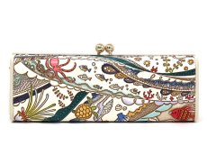 画像1: 【夏限定柄/限定Item】海はひろいな がま口ペンケース（金唐柄） (1)