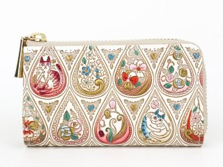 文庫屋大関 華やかな花と唐子デザインのキーリングケース　　終売品 文庫屋「大関」 終売 花と猫＜ローズ＞ キーケース［t］