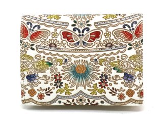 【新品・未使用品】文庫屋大関 箱まち小銭入れ マジョリカ柄 オリジナルカラー antina×文庫屋大関 / 箱まち小銭入れ 花菱 | antina for
