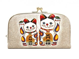 招き猫 天溝がま口［t］