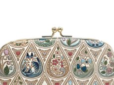 画像3: 花と猫＜インディゴ＞ 天溝がま口［t］ (3)