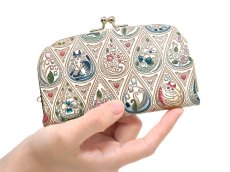 画像4: 花と猫＜インディゴ＞ 天溝がま口［t］ (4)